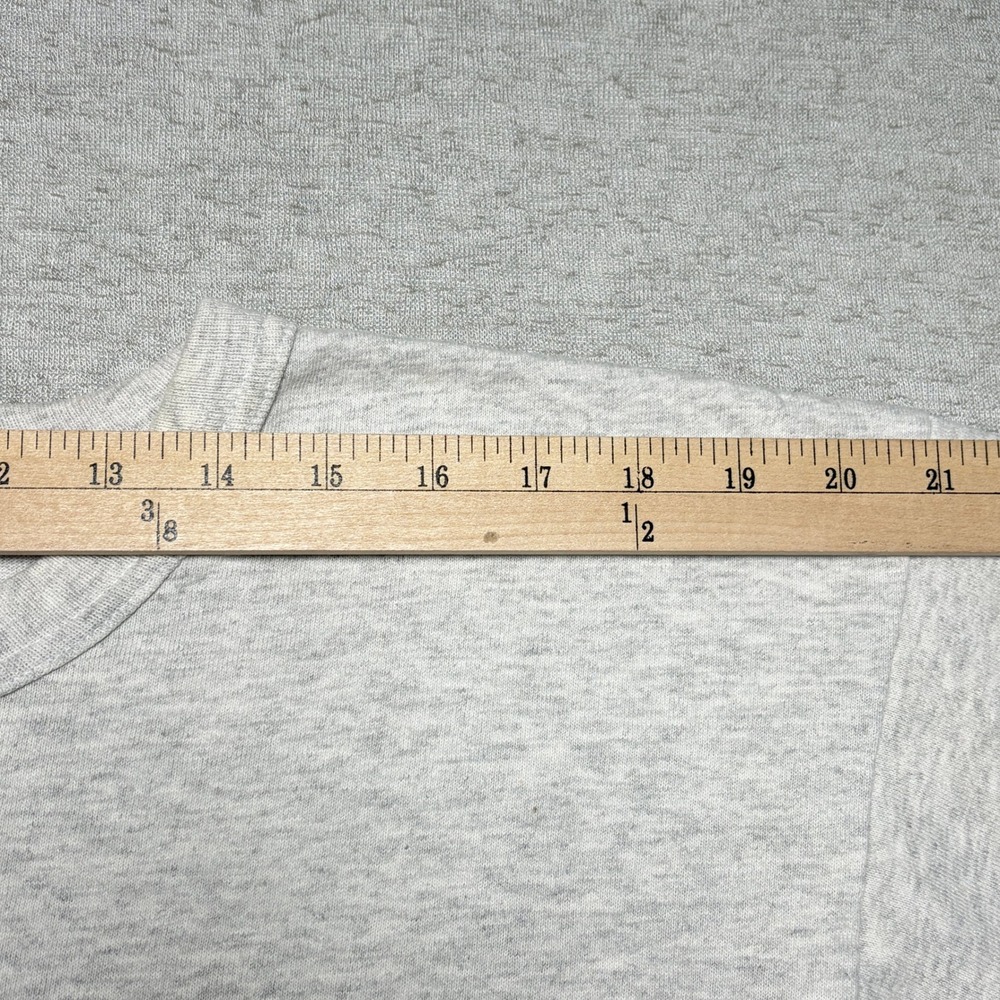 Champion Mens T-Shirt Large Gray Script Logo Short Sleeve Embroidered - Picture 8 of 10